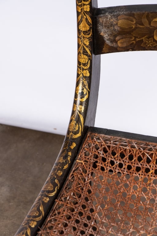 PAIR OF REGENCY WOOD & PARCEL GILT SIDE CHAIRS - 9
