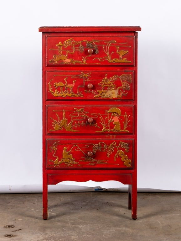 CONTEMPORARY CHINOISERIE FOUR-DRAWER CABINET - 2