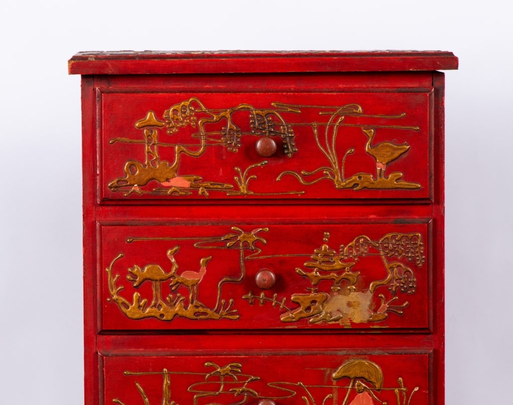 CONTEMPORARY CHINOISERIE FOUR-DRAWER CABINET - 3