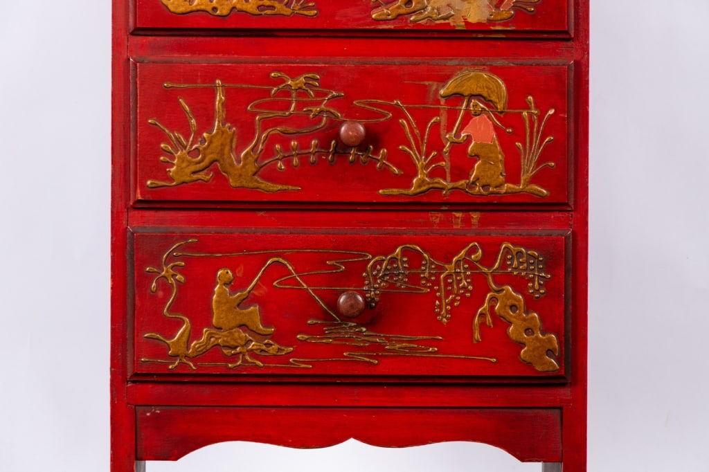 CONTEMPORARY CHINOISERIE FOUR-DRAWER CABINET - 4