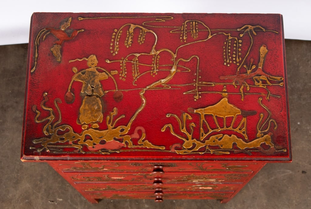 CONTEMPORARY CHINOISERIE FOUR-DRAWER CABINET - 5