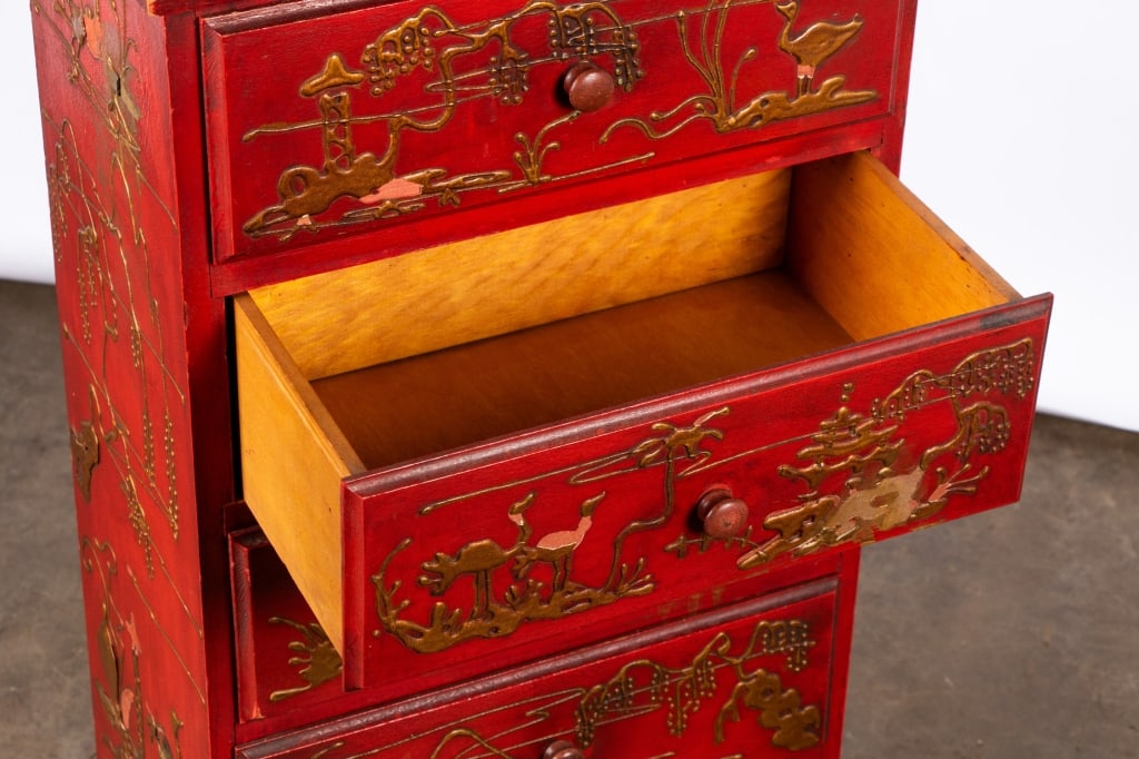 CONTEMPORARY CHINOISERIE FOUR-DRAWER CABINET - 7