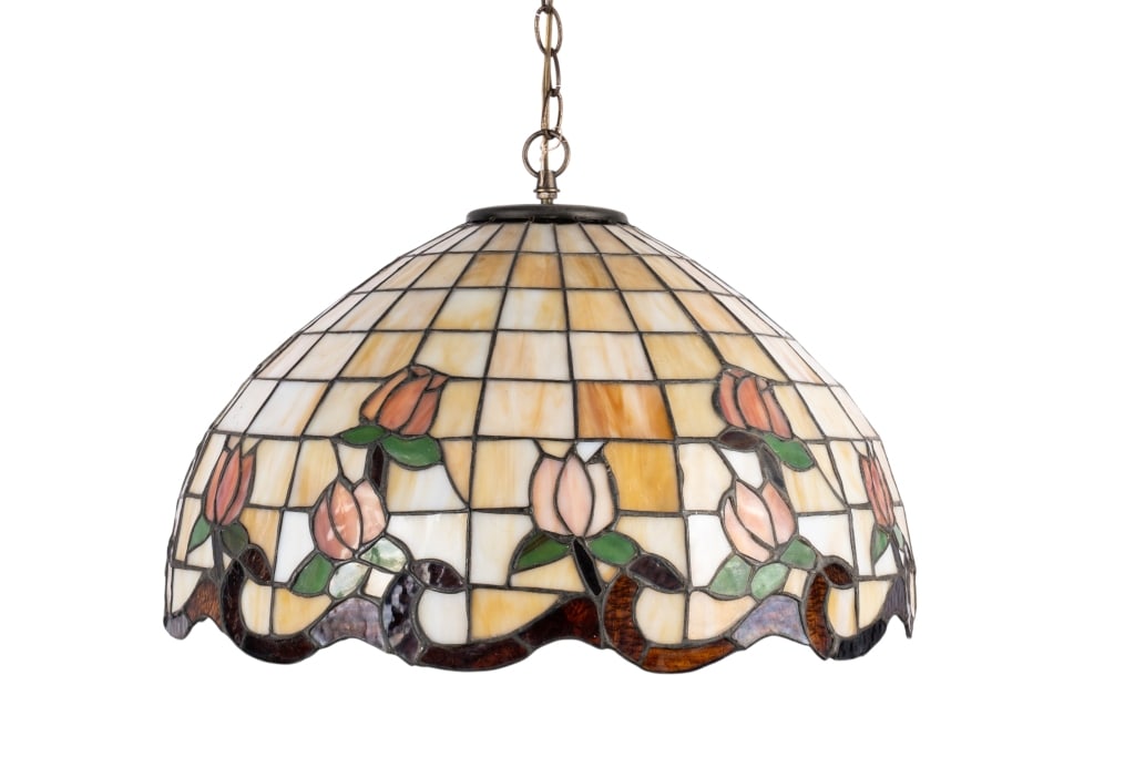 TIFFANY STYLE TULIP LIGHT FIXTURE (1 of 7)
