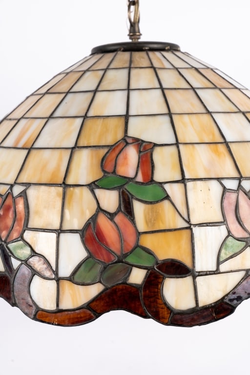 TIFFANY STYLE TULIP LIGHT FIXTURE - 4