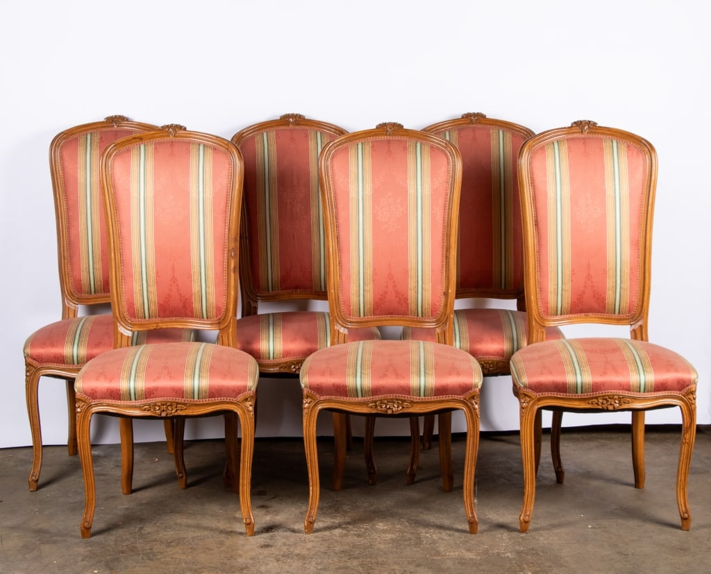SET OF 6 FRENCH LOUIS XV STYLE DINING CHAIRS - 2