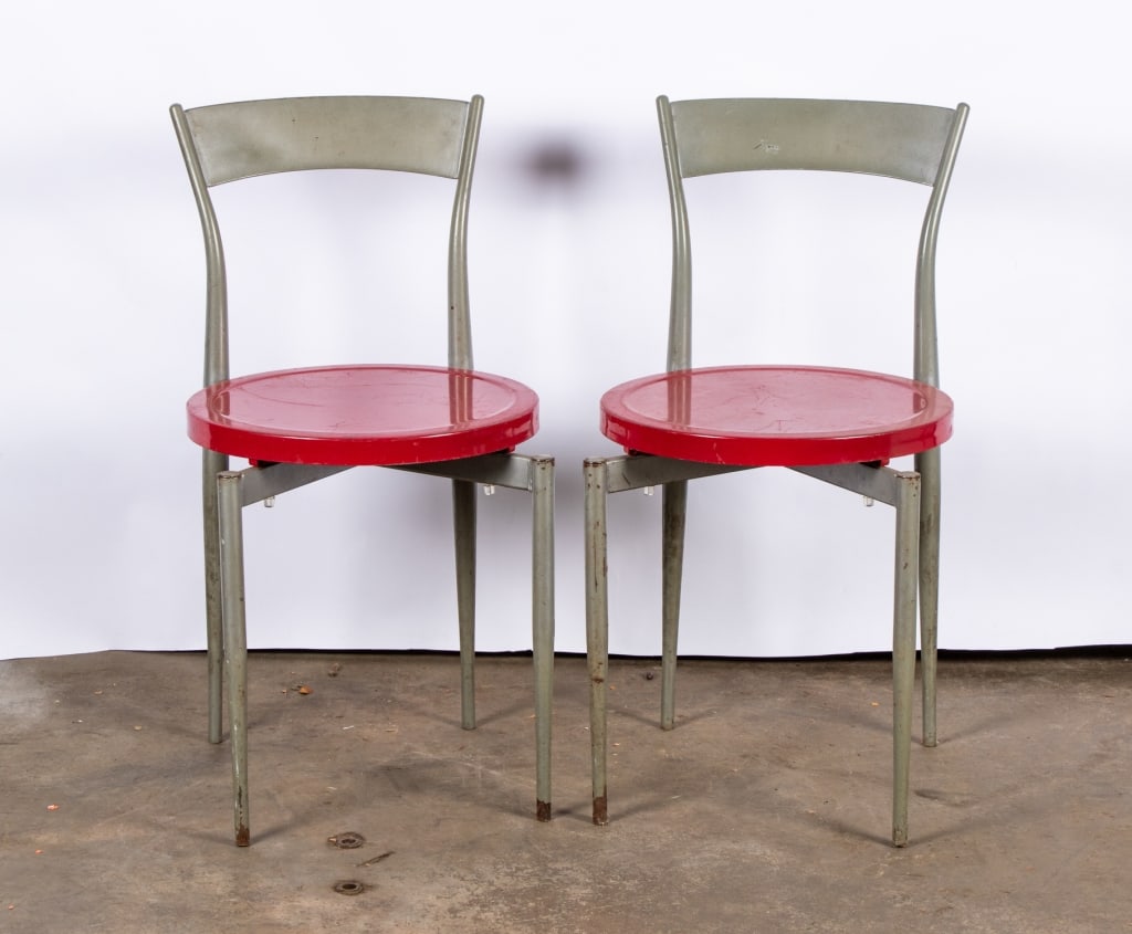 SET OF 6 MODERN INDUSTRIAL DINING CHAIRS - 2