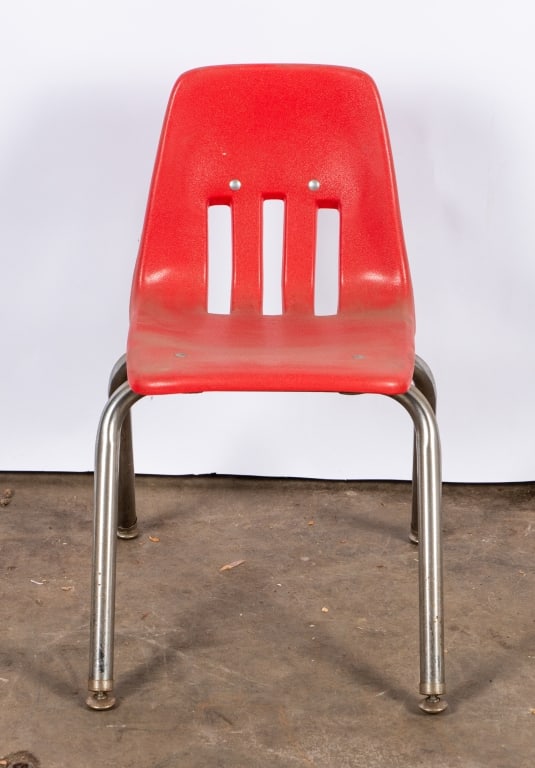 SET OF 4 VITCO PLASTIC SCHOOL CHAIRS - 3