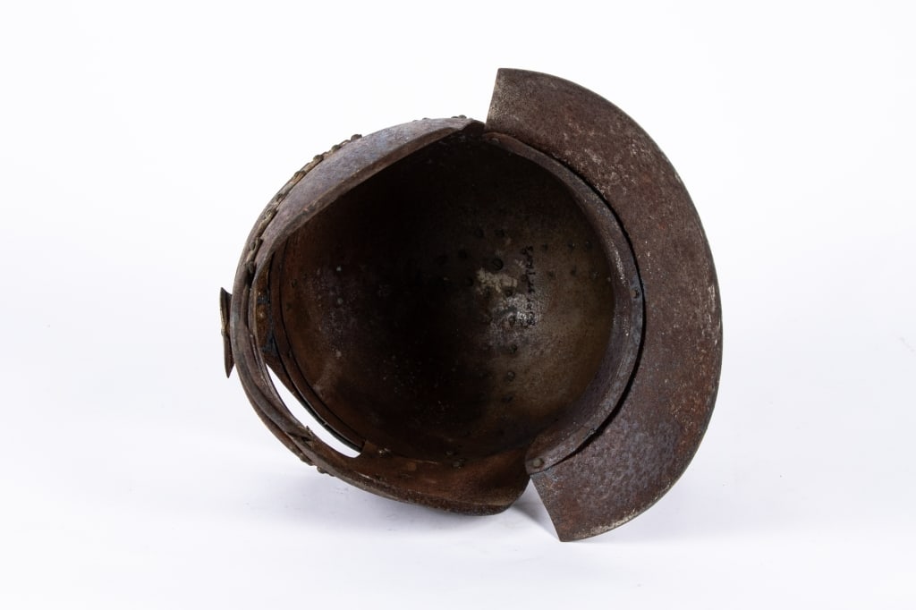 20TH C. REPRO STEEL MEDIEVAL HELMET - 5