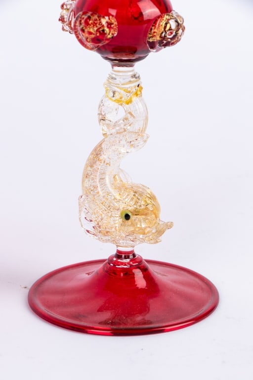 COLLECTION OF 3 CRANBERRY GLASS ITEMS - 7