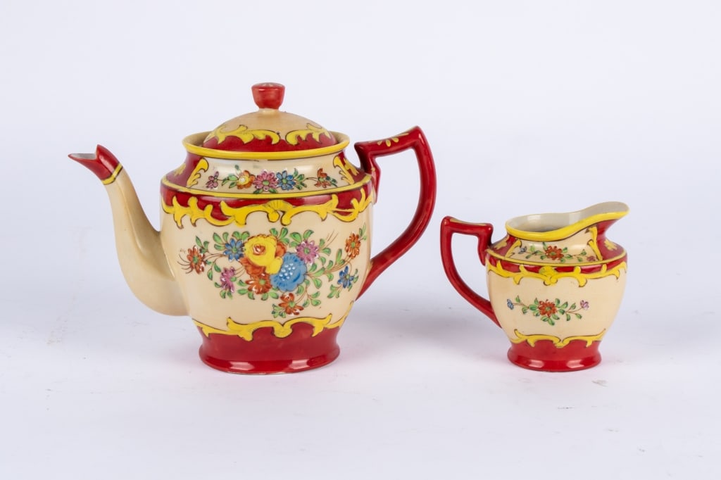 18-PIECE JAPANESE MID-CENTURY HAND-PAINTED TEA SE - 5