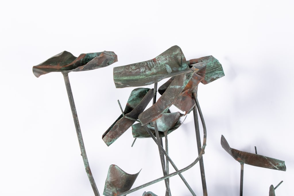 BRUTALIST STYLE ABSTRACT COPPER FOUNTAIN - 3