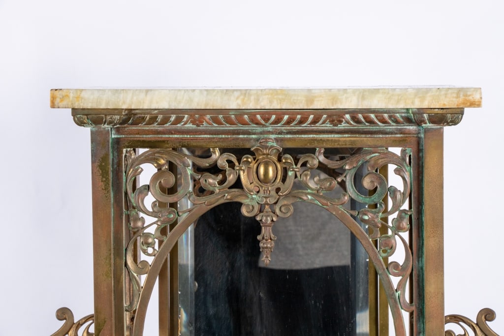 HOLLYWOOD REGENCY STYLE BRASS & ONYX ETAGERE - 7