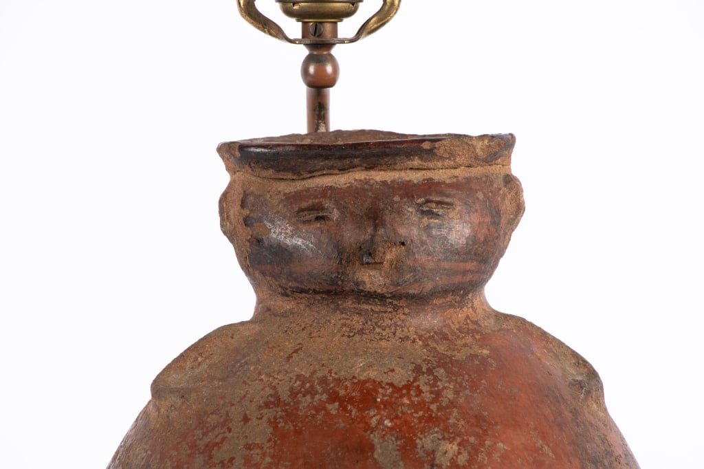 VINTAGE FIGURAL POTTERY TABLE LAMP - 4