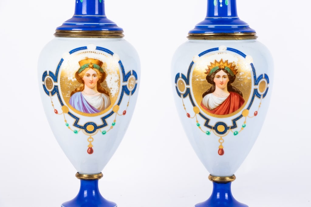 PAIR OF SEVRES STYLE FIGURAL PORCELAIN LAMPS - 3