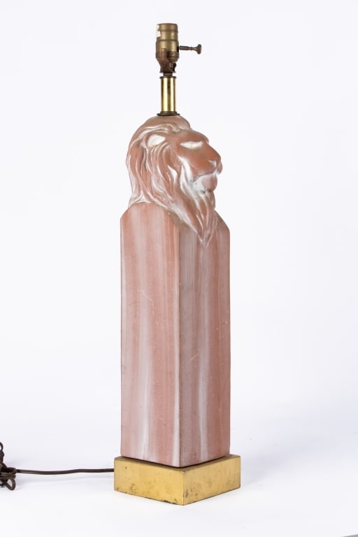 MID-CENTURY LION TABLE LAMP - 4