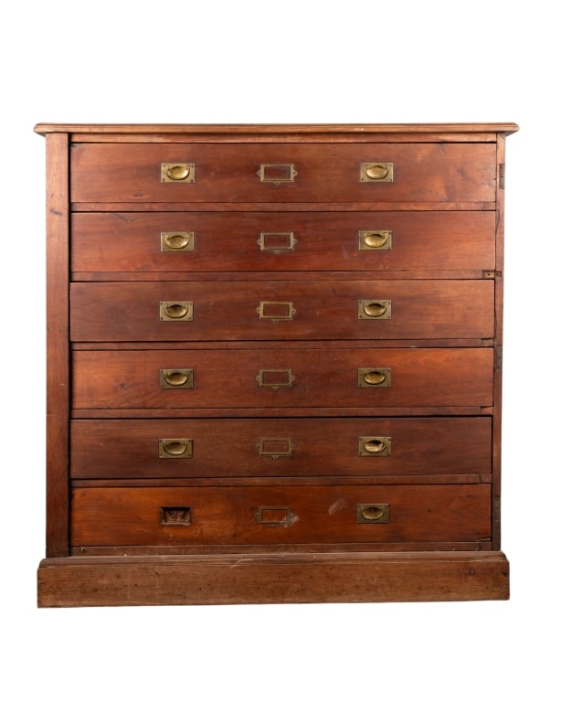 EARLY 20TH CENTURY COLLECTOR'S SPECIMEN CHEST: Early 20th century collector’s specimen chest. Approximate dimensions: h. 48.5", w. 48.25", d. 31.25" Disclaimer: Participating bidders must have a credit card on file with LiveAuctioneers in order 