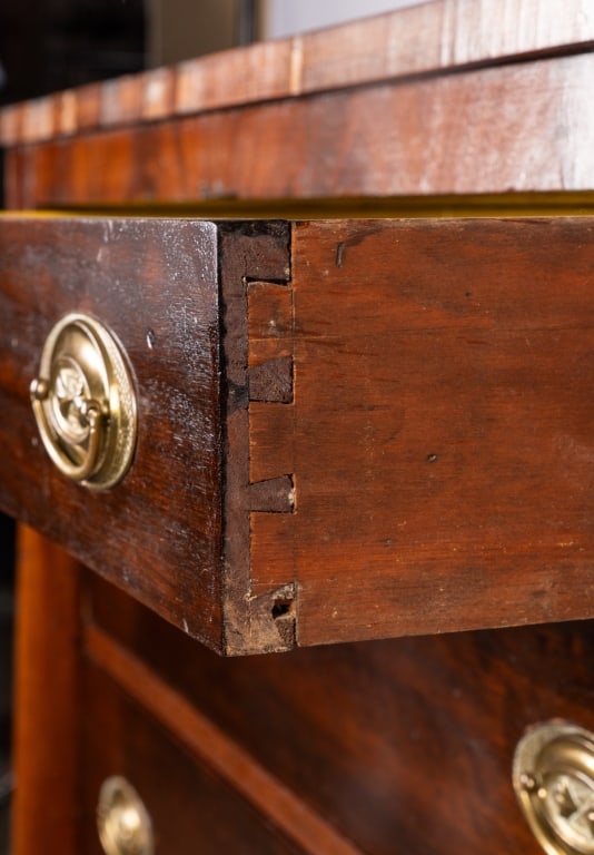 19TH C. MAHOGANY CHEST OF DRAWERS - 5