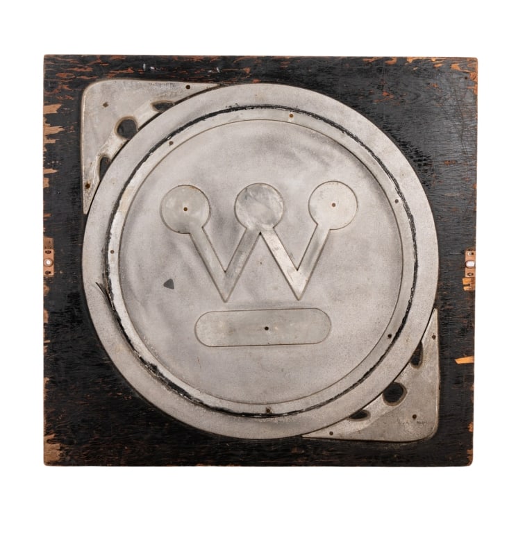 SAND CASTING MOLD FOR WESTINGHOUSE: Sand casting mold for Westinghouse generator. Approximate dimensions: h. 54", w. 56.5", d. 4.5" Disclaimer: Participating bidders must have a credit card on file with LiveAuctioneers in order for