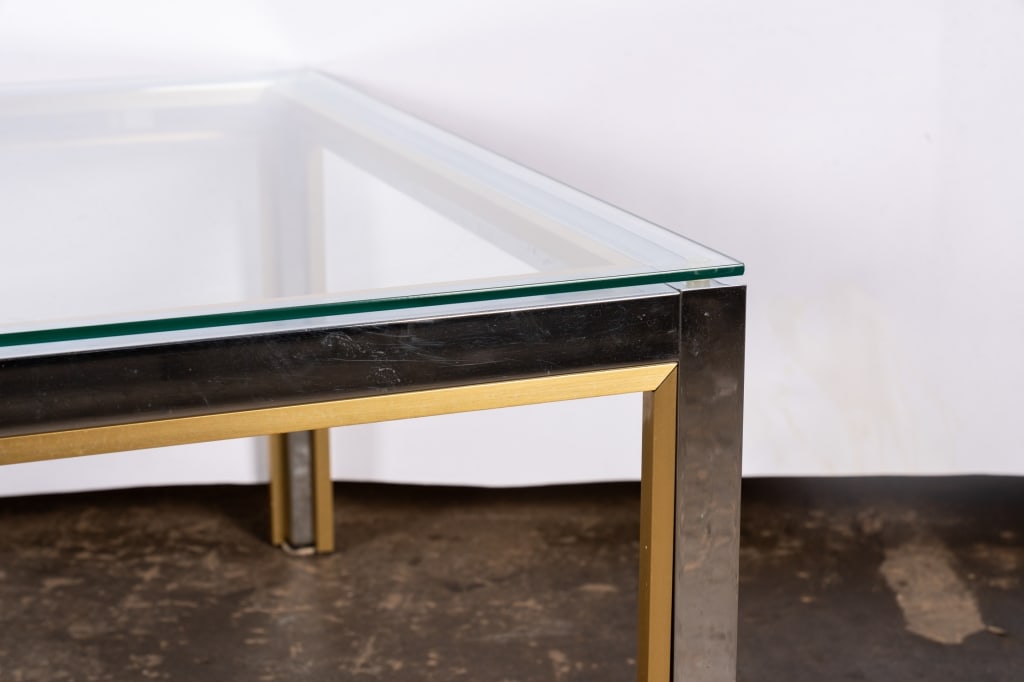 MODERN GLASS & CHROME COFFEE TABLE - 2