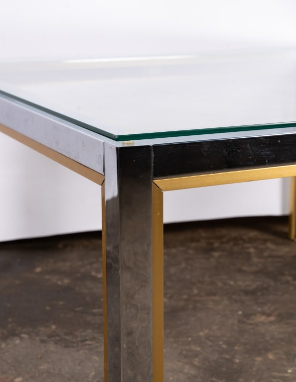 MODERN GLASS & CHROME COFFEE TABLE - 3