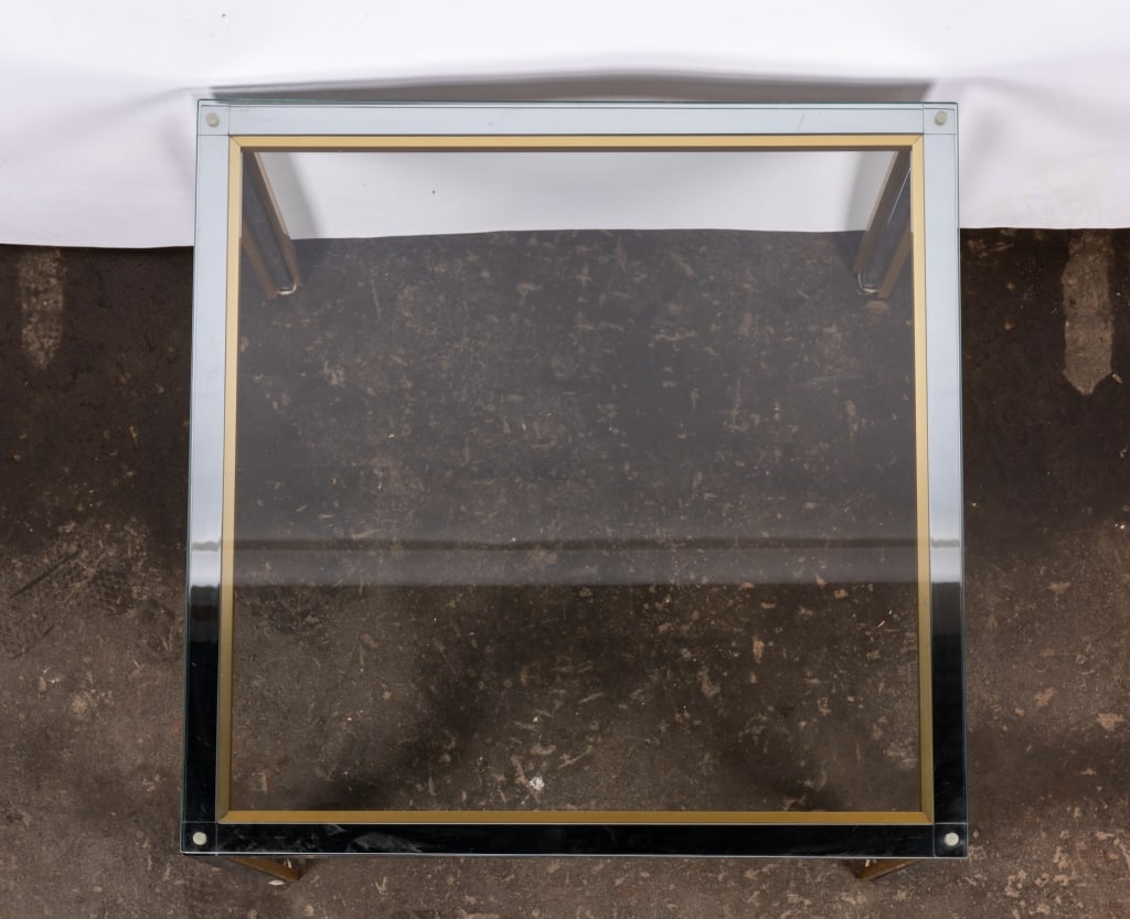 MODERN GLASS & CHROME COFFEE TABLE - 4