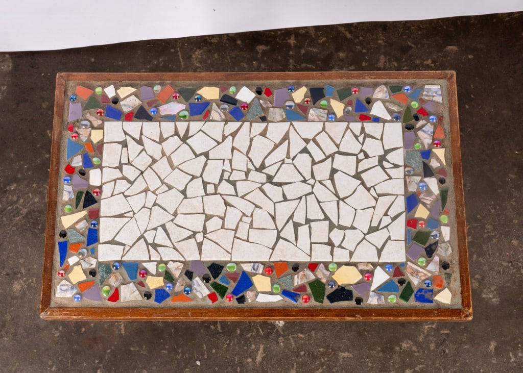 PAIR OF VINTAGE MOSAIC SIDE TABLES - 4