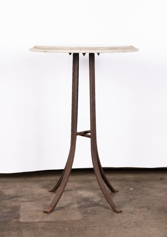 CONCRETE & WROUGHT IRON ACCENT TABLE - 2