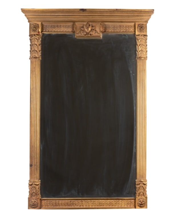 CONTEMPORARY REGENCY STYLE WALL MIRROR: Contemporary Regency style wall mirror. Approximate dimensions: h. 50", w. 33.5", d. 3.5" Disclaimer: Participating bidders must have a credit card on file with LiveAuctioneers in order for their
