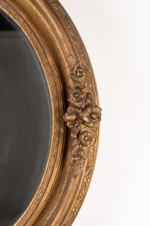 FRENCH NAPOLEON III-STYLE OVAL WALL MIRROR - 4