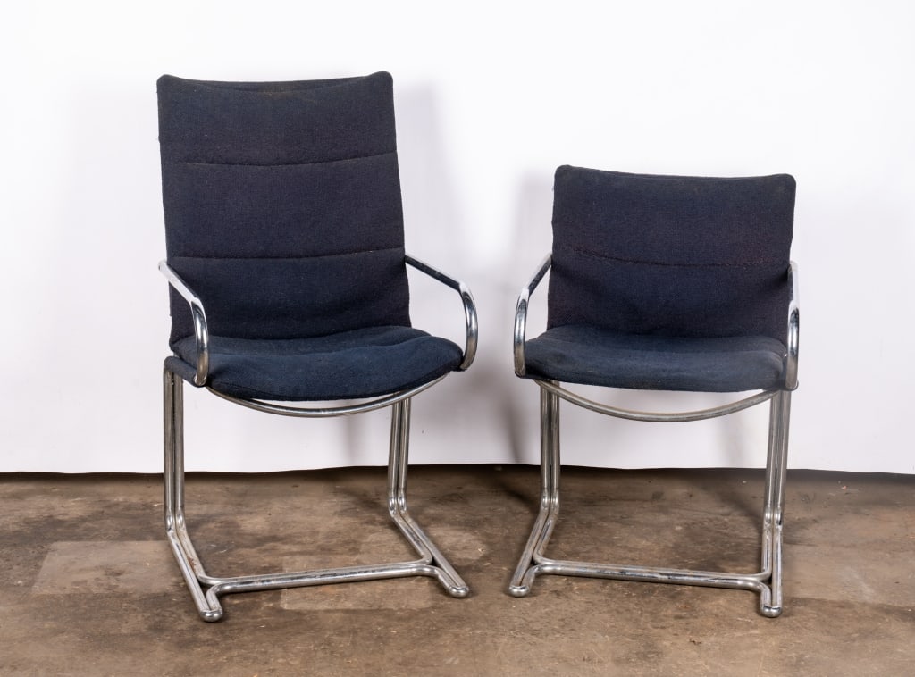 SET OF 4 MCM CHROMED CHAIRS - 2