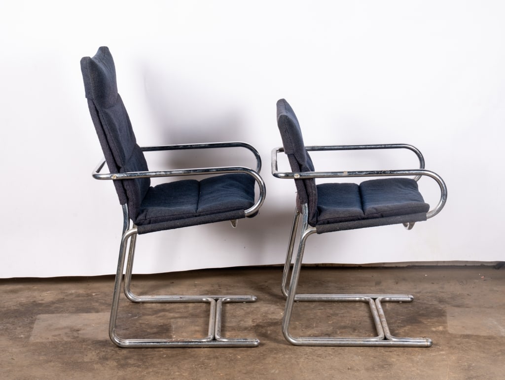 SET OF 4 MCM CHROMED CHAIRS - 3