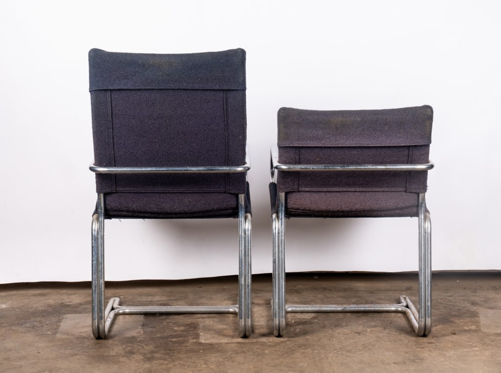 SET OF 4 MCM CHROMED CHAIRS - 4
