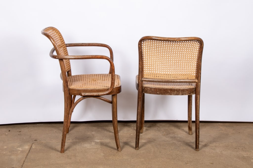 SET OF 6 JOSEF HOFFMANN STYLE DINING CHAIRS - 7