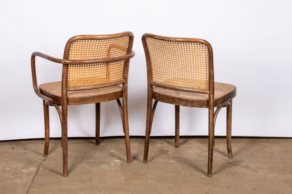 SET OF 6 JOSEF HOFFMANN STYLE DINING CHAIRS - 8