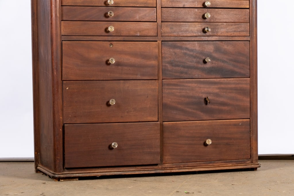 EARLY 20TH C. MAHOGANY DENTAL CABINET - 3