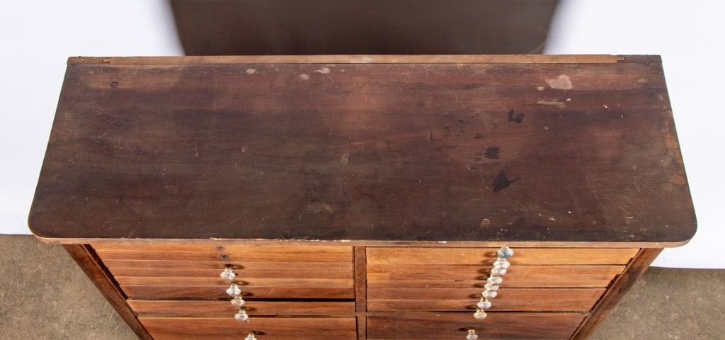 EARLY 20TH C. MAHOGANY DENTAL CABINET - 7