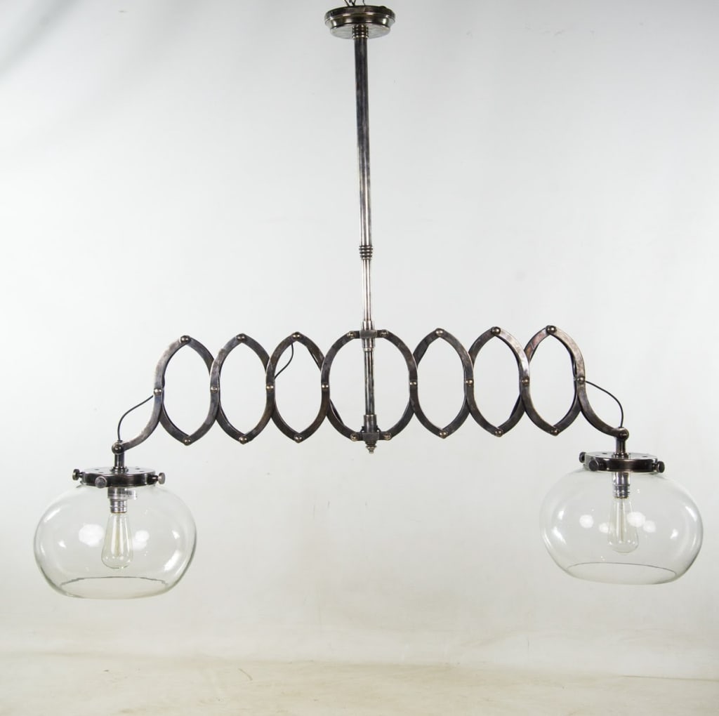 VINTAGE INDUSTRIAL EXTENDABLE LIGHT FIXTURE - 2
