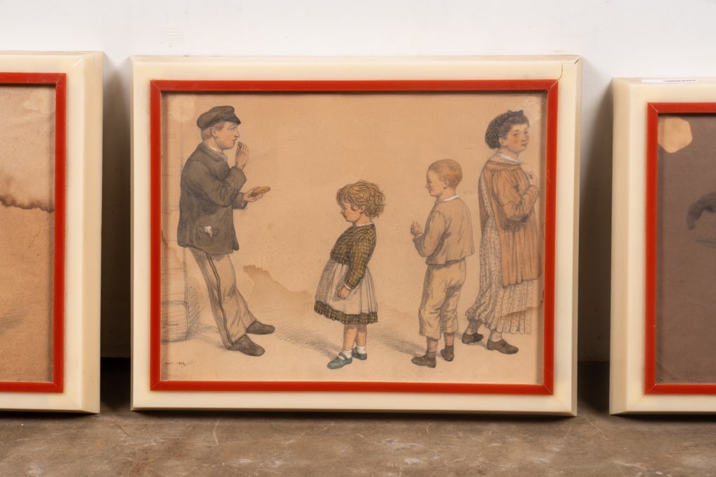 THREE 19TH C. DRAWINGS - 4
