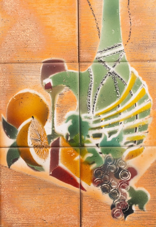 PAIR OF STILL LIFE TILE MURALS - 6