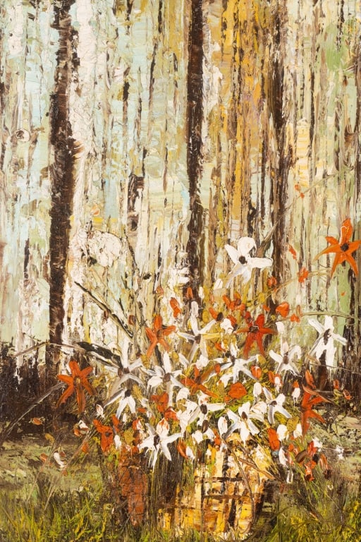 FLORAL STILL LIFE, OIL ON CANVAS - 6