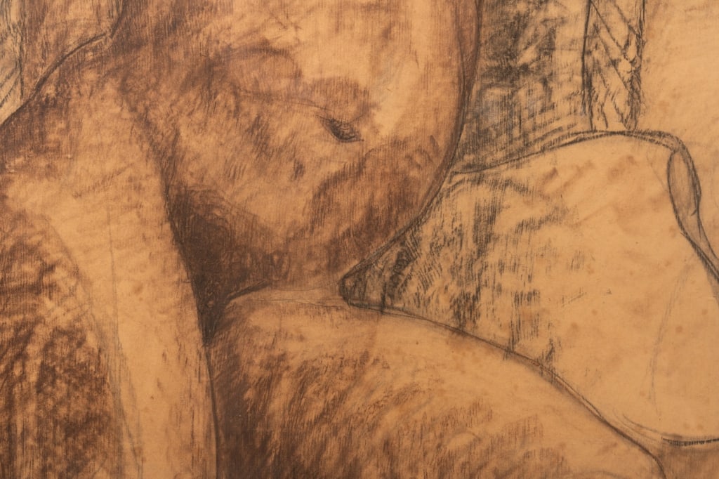 TWO DEYROLLE NUDE PAINTINGS, GOUACHE ON PAPER - 9