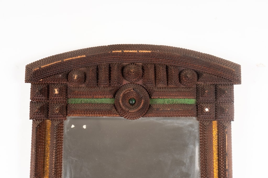 VINTAGE TRAMP ART WALL MIRROR - 2