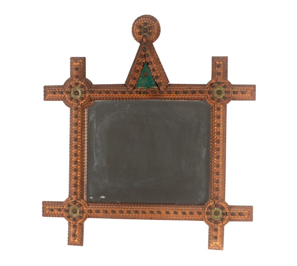 VINTAGE TRAMP ART WALL MIRROR (1 of 5)