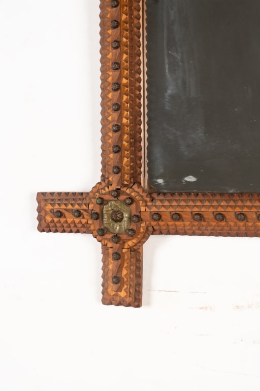 VINTAGE TRAMP ART WALL MIRROR - 3