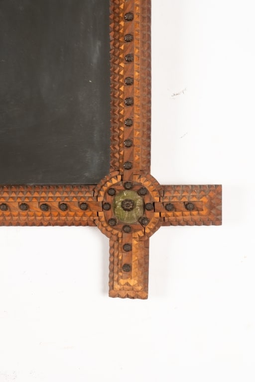 VINTAGE TRAMP ART WALL MIRROR - 4