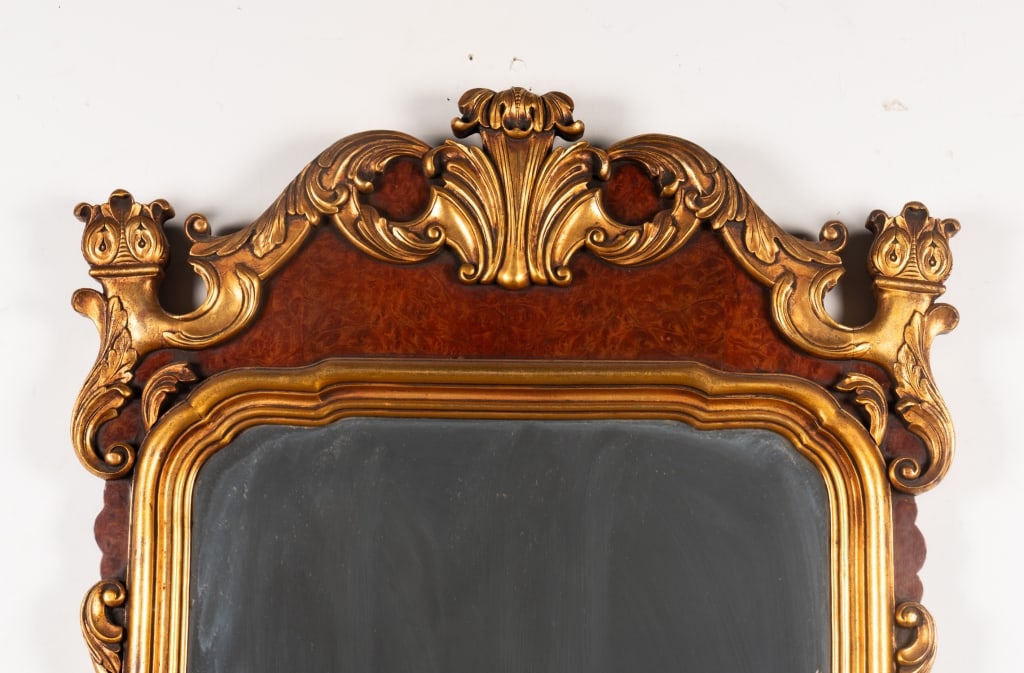 VINTAGE REGENCY LABARGE GILT-TIPPED MIRROR - 2