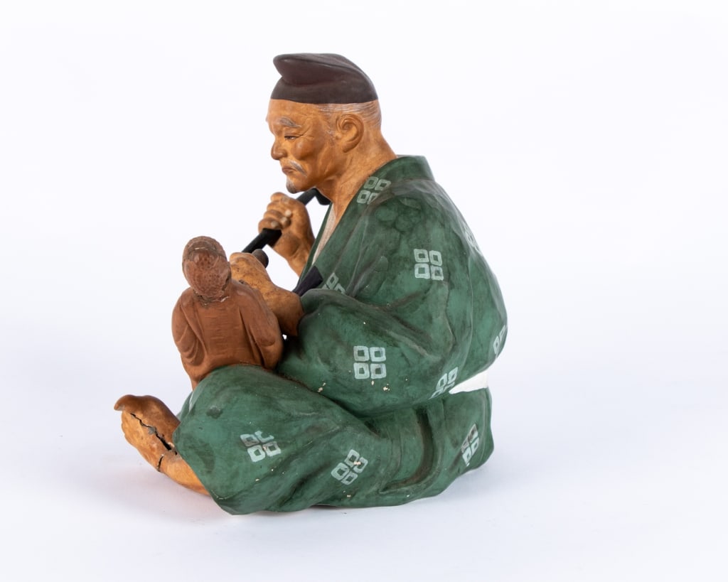 JAPANESE HAKATA CERAMIC FIGURINE - 3