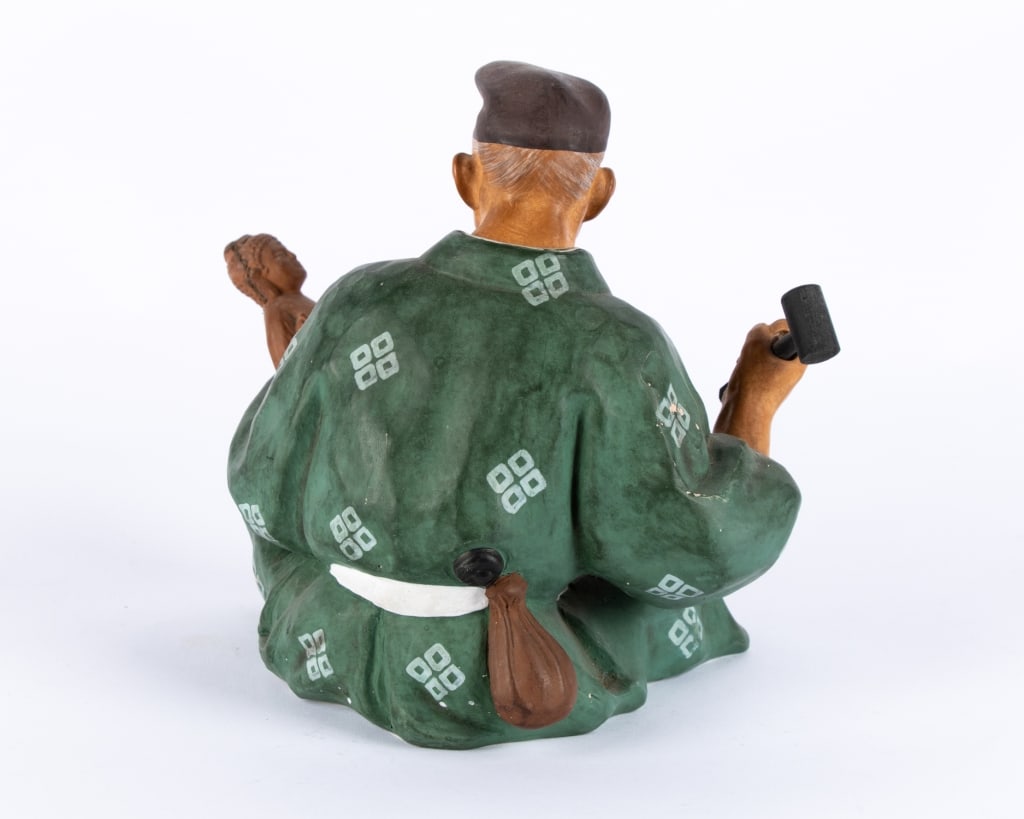 JAPANESE HAKATA CERAMIC FIGURINE - 4