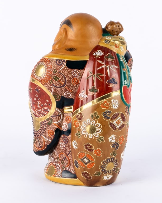 JAPANESE KUTANI HOTEI BUDDHA SCULPTURE - 3