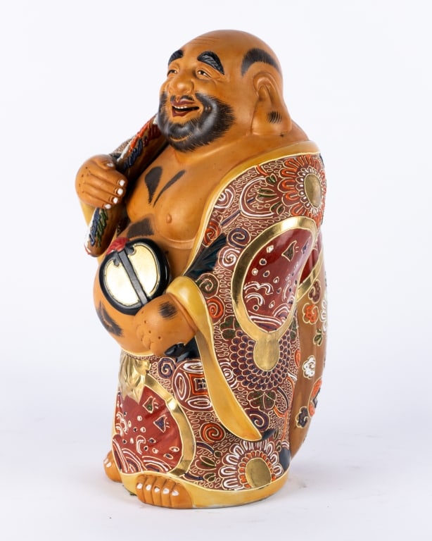JAPANESE KUTANI HOTEI BUDDHA SCULPTURE - 4